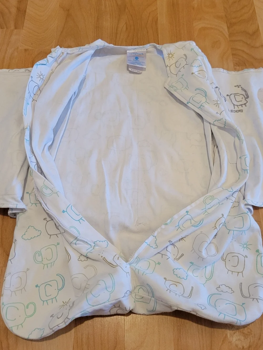 Halo Sleepsack Swaddle Cotton Elephant Print Newborn 0-3 Months